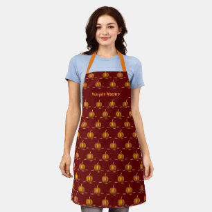 Fall   PUMPKIN Maestro   PERSONALISIERT   Burgund Schürze