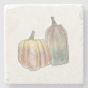 Fall Pumpkin Marble Trivet Steinuntersetzer
