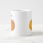 Fall Pumpkin mit Blume Jumbo-Tasse (Vorderseite)