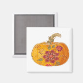 Fall Pumpkin mit Blume Magnet (Vorderseite/Rückseite)