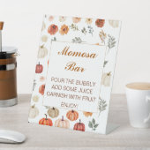 Fall Pumpkin Momosa Bar Bay Duwer Pedestzeichen Sockelschild (In SItu)