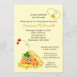 Fall Pumpkin Neutral Baby Dusche Einladung Creme