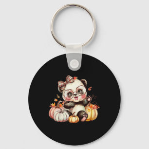 Fall Pumpkin Niedlich Panda Bar Herbst Thanksgiv Schlüsselanhänger