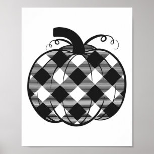 Fall Pumpkin Niedlicher Erntedank Herbst Buffalo P Poster