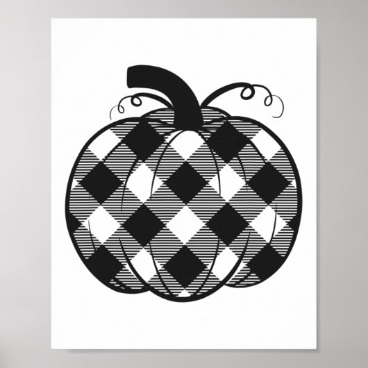 Fall Pumpkin Niedlicher Erntedank Herbst Buffalo P Poster (Vorne)