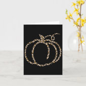 Fall Pumpkin Niedlicher Erntedank Herbstleopard Pu Karte (Gelbe Blume)