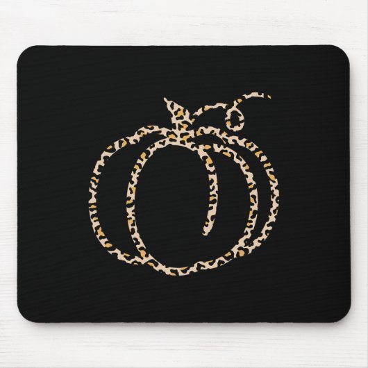 Fall Pumpkin Niedlicher Erntedank Herbstleopard Pu Mousepad (Vorne)