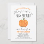 Fall Pumpkin Ombre | Einladung der Babydusche (Vorderseite)