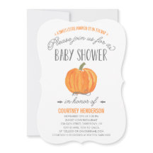 Fall Pumpkin Ombre | Einladung der Babydusche