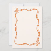 Fall Pumpkin Orange Scribble Hand Drawn Teedusche Einladung (Rückseite)