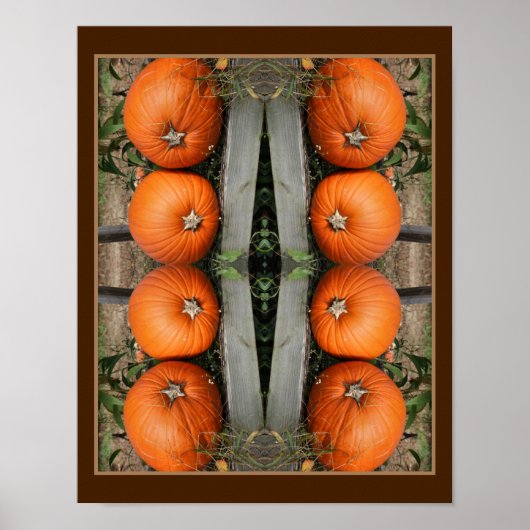 Fall Pumpkin Pair Abstrakt Poster (Vorne)