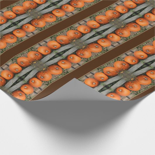 Fall Pumpkin Pair Geschenkpapier (Ecke)