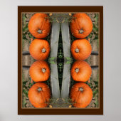 Fall Pumpkin Pair Mirror Abstrakt Poster (Vorne)