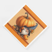 Fall Pumpkin Paper Napkin Serviette (Ecke)