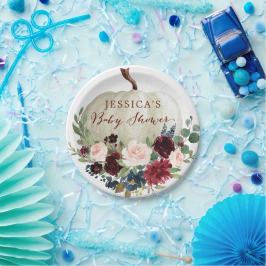 Fall Pumpkin Paper Plate Pappteller (Party)