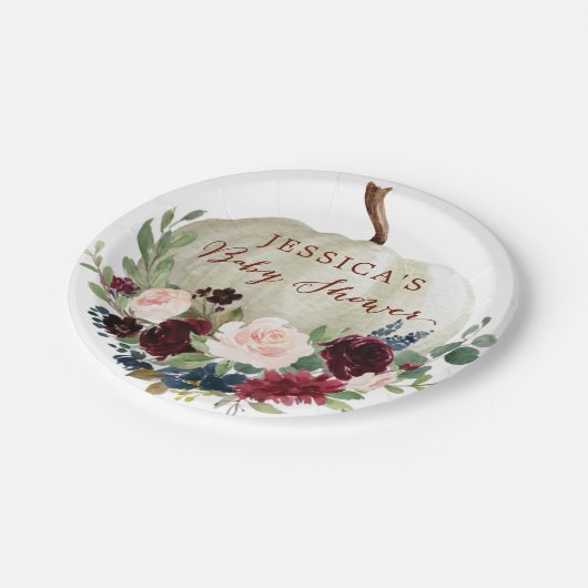 Fall Pumpkin Paper Plate Pappteller (Schrägansicht)