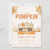 Fall Pumpkin Patch Baby Dusche Einladung (Vorderseite)