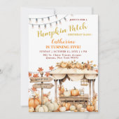 Fall Pumpkin Patch Birthday Bash Einladung (Vorderseite)