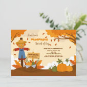 Fall Pumpkin Patch Einladung (Stehend Vorderseite)