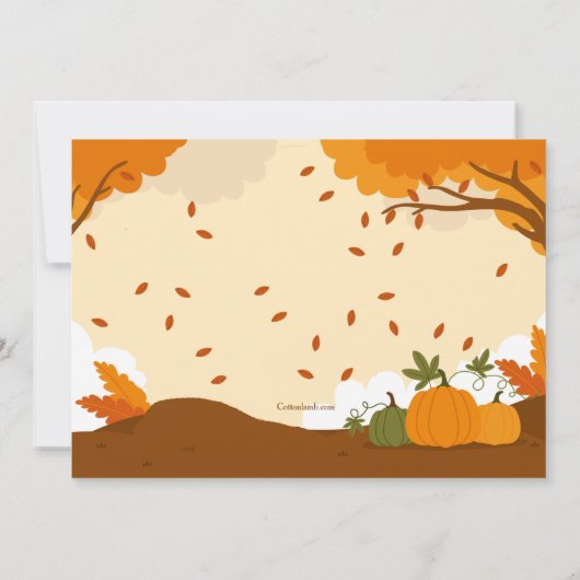 Fall Pumpkin Patch Einladung (Rückseite)