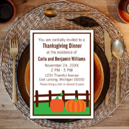 Fall Pumpkin Patch Erntedank laden Einladung