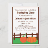 Fall Pumpkin Patch Erntedank laden Einladung (Vorderseite)