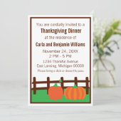 Fall Pumpkin Patch Erntedank laden Einladung (Stehend Vorderseite)