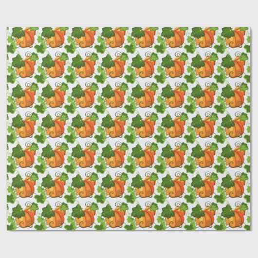 Fall Pumpkin Patch Geschenkpapier (Flach)