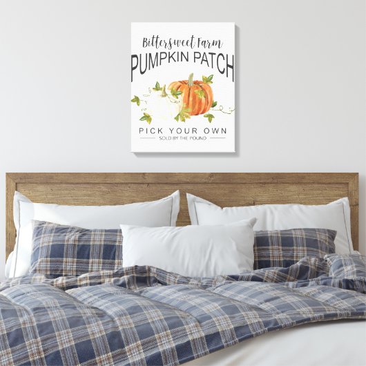 FALL PUMPKIN PATCH LEINWANDDRUCK (Insitu (Schlafzimmer))