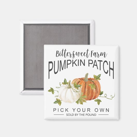 FALL PUMPKIN PATCH MAGNET (Vorderseite/Rückseite)