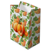 Fall Pumpkin Patch Mittlere Geschenktüte (Vorderseite Schrägansicht)