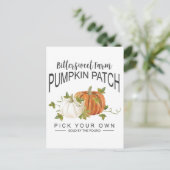 FALL PUMPKIN PATCH POSTKARTE (Stehend Vorderseite)
