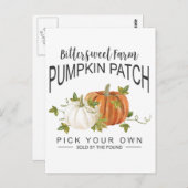 FALL PUMPKIN PATCH POSTKARTE (Vorne/Hinten)