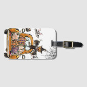 Fall Pumpkin Patch Truck mit Fledermausvogel Gepäckanhänger (Vorderseite (Horizontal))