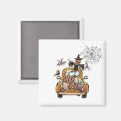 Fall Pumpkin Patch Truck mit Fledermausvogel Magnet (Vorderseite/Rückseite)