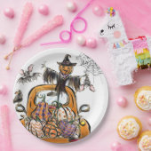 Fall Pumpkin Patch Truck mit Fledermausvogel Pappteller (Party)