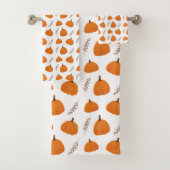 Fall Pumpkin Pattern Badhandtuch Set (Insitu)