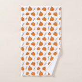 Fall Pumpkin Pattern Badhandtuch Set (Handtuch)