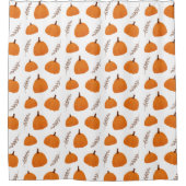 Fall Pumpkin Pattern Duschvorhang (Vorderseite)