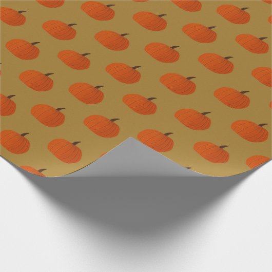 Fall Pumpkin Pattern Geschenkpapier (Ecke)