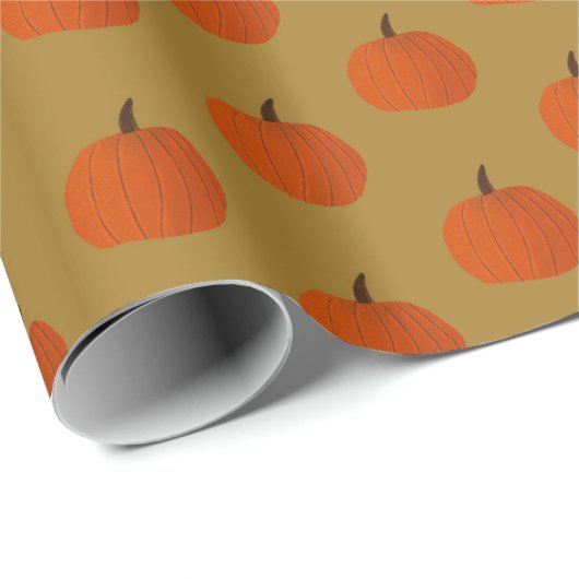 Fall Pumpkin Pattern Geschenkpapier (Rolleneckpunkt)