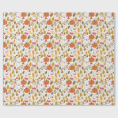 Fall Pumpkin Pattern Geschenkpapier (Flach)
