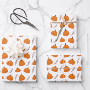 Fall Pumpkin Pattern Geschenkpapier Set