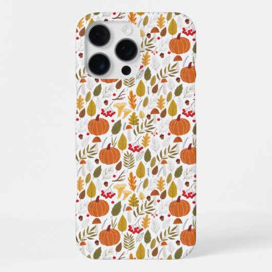 Fall Pumpkin Pattern iPhone Hülle (Rückseite)