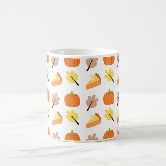 Fall Pumpkin Pattern Kaffeetasse (Mittel)