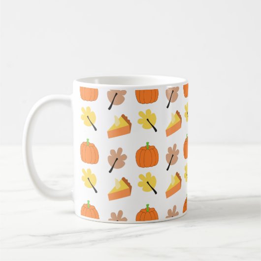 Fall Pumpkin Pattern Kaffeetasse (Links)
