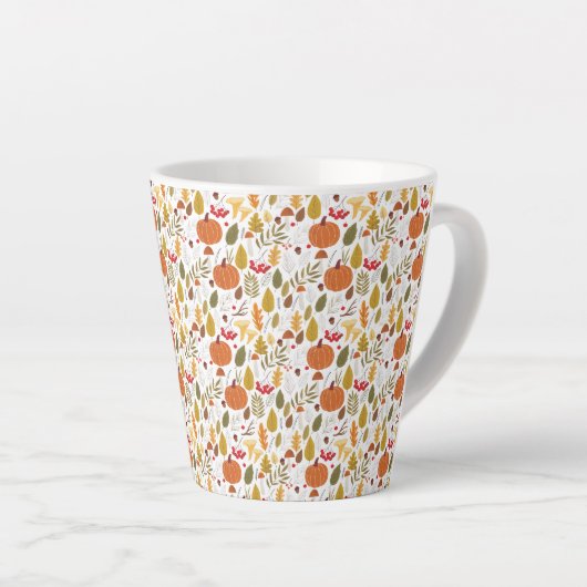 Fall Pumpkin Pattern Milchtasse (Rechte Ecke)
