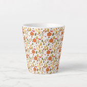 Fall Pumpkin Pattern Milchtasse (Vorderseite)