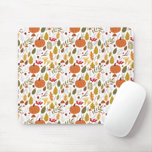 Fall Pumpkin Pattern Mouse Pad Mousepad (Mit Mouse)