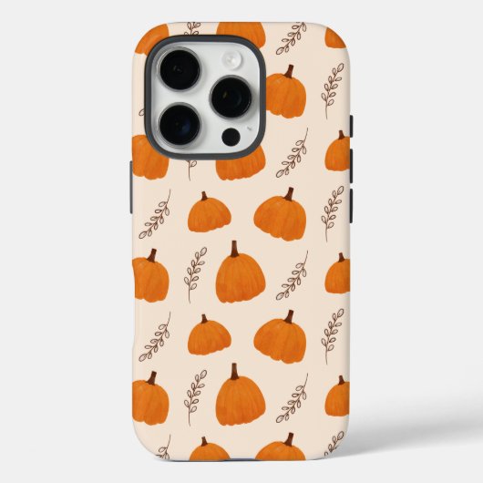 Fall Pumpkin Pattern Orange Case-Mate iPhone Hülle (Rückseite)